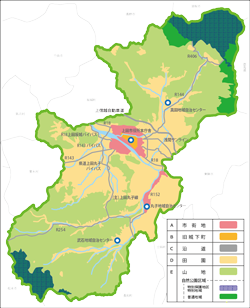 地域区分図（上田市全域）の画像