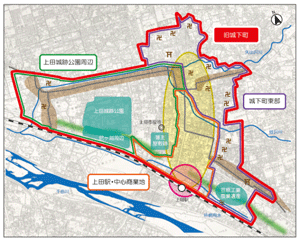 「旧城下町」拡大図の画像