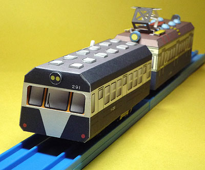電車カバーペーパークラフト「平面ガエルクハ290形」