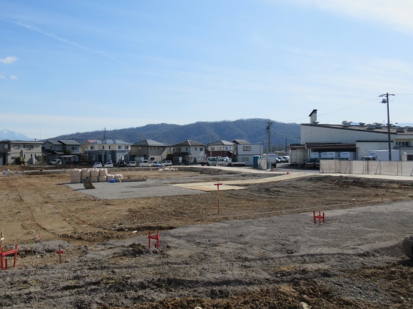 上田市第二学校給食センター改築事業用地造成工事完了後の様子