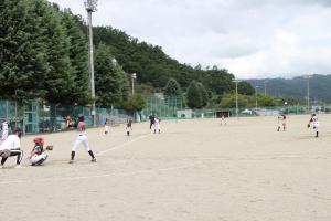 神川JBCと坂城ガッツの対戦の様子