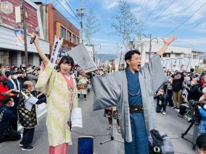 出発前イベントでの迫田さんと小川さん