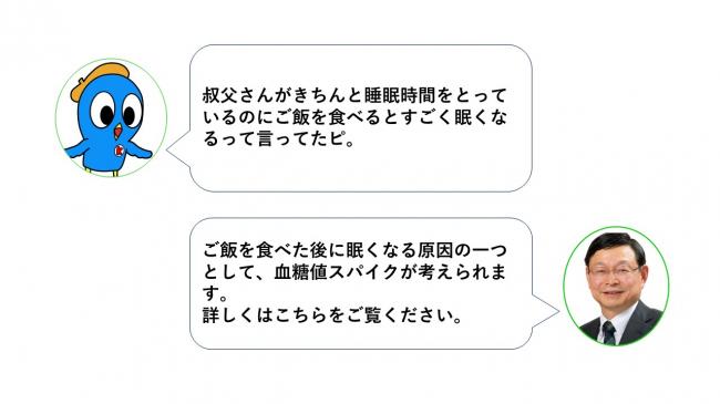 Pちゃんのおじさんがご飯を食べると眠くなってしまうようです。血糖値スパイクのせいかもしれないということで吉澤先生が詳しく教えてくれます。