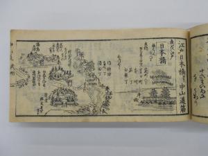 古文書の画像「五海道中細見記」中山道のうち日本橋付近の図
