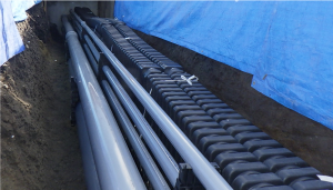 ⑦無電柱化推進計画事業　電線共同溝工事（新参町線）