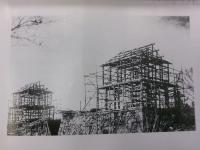 戦時中の上田城櫓復元工事