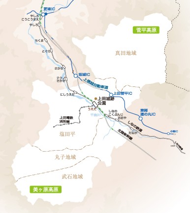 画像:上田市全体図