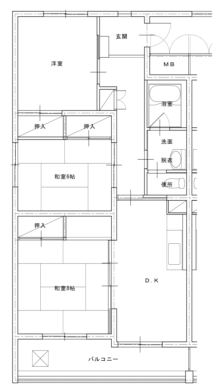 上丸子団地3DKY