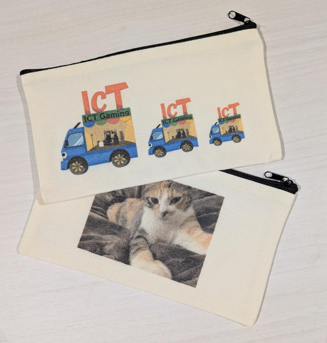 実際に印刷したポーチの画像