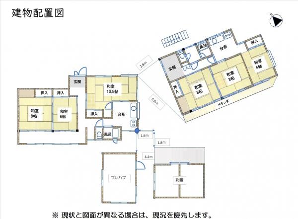 管理番号:4230(物件番号:UR-0182)の建物配置図
