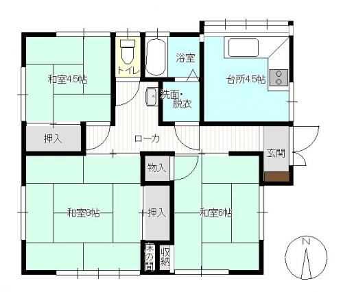 管理番号:2281(物件番号:UL-0280)の間取り