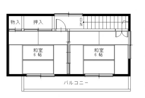 管理番号:3263(物件番号:UL-0285)2階間取り