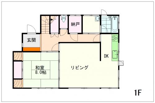 管理番号：2286（物件番号：UL-0290）1階間取り