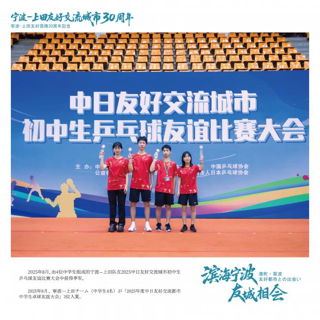 中日友好交流都市中学生卓球友誼大会（２０２５年）