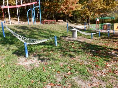 林のハンモック