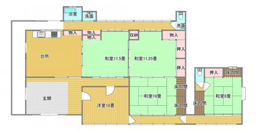 管理番号：1259（物件番号：UR-0187）の間取り1階その1