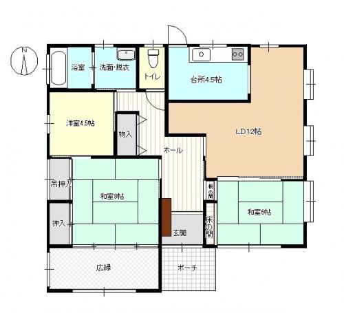 管理番号:2288(物件番号:UL-0295)間取り