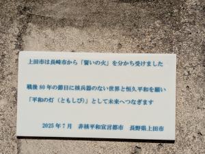 ピースプレート設置