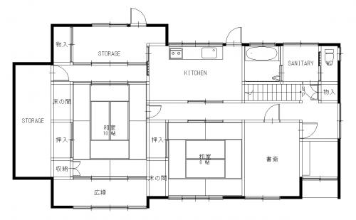 管理番号：3263（物件番号：UL-0285）1階間取り