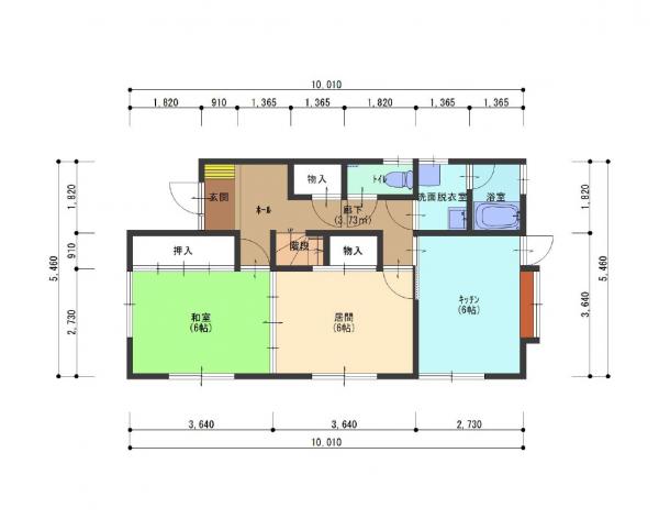 管理番号1261（UR-0192）1階間取り図