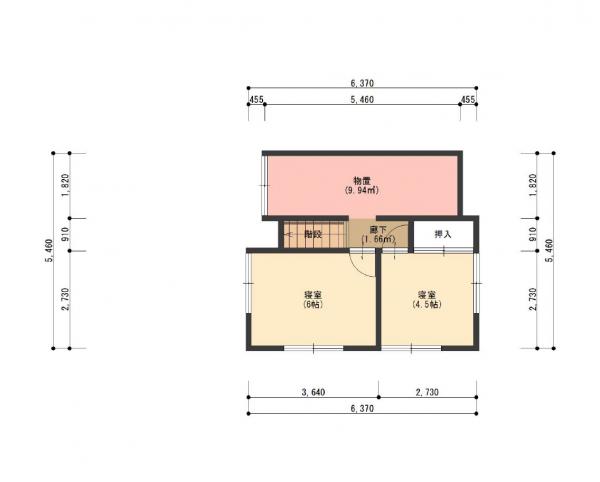 管理番号1261（UR-0192）2階間取り図