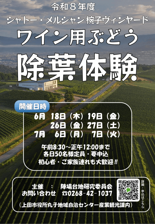 除葉体験 チラシ
