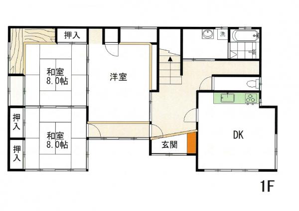 管理番号:3260(物件番号:UL-0276)1階間取り