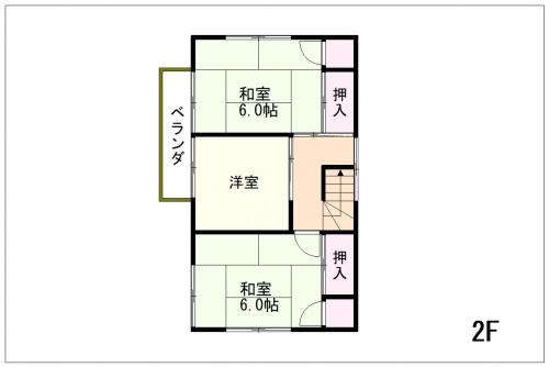 管理番号：1276（物件番号：UR-0213）2階間取り