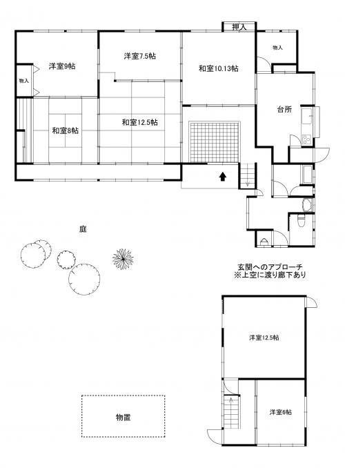 管理番号:5217(物件番号:UL-0240)間取り1階