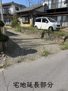管理番号：1278（物件番号：UR-0217）の宅地延長部分
