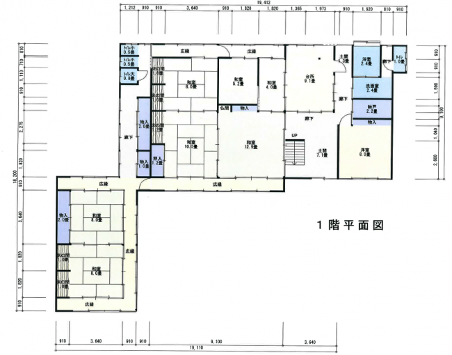 管理番号：3110（物件番号：UL-0110）の間取り１