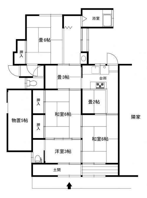 管理番号：3220（物件番号：UL-0175）の間取り