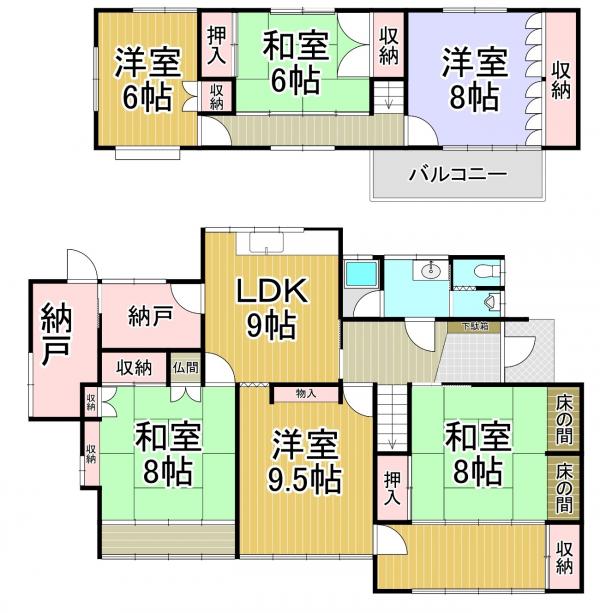 管理番号：1247（物件番号：UR-0168）の間取り