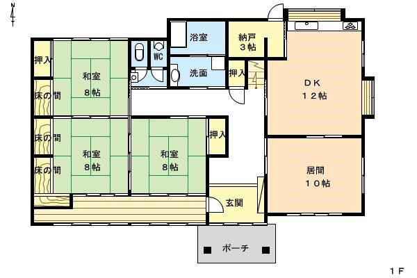 管理番号：2085（物件番号：UL-0085）の間取り１